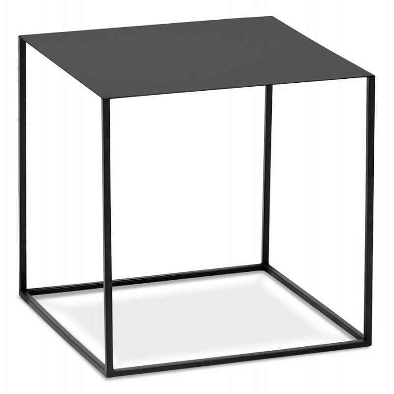 Table d'appoint style industriel en métal CHARLINE (noir) - image 60792