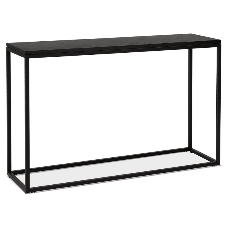 Designkonsole aus Holz und schwarzem Metall ROSALINE (120x35 cm) (schwarz) - image 60813