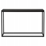 Designkonsole aus Holz und schwarzem Metall ROSALINE (120x35 cm) (schwarz)