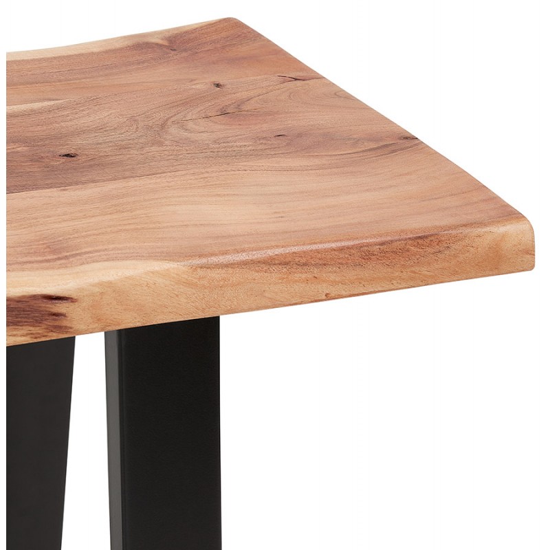 Consolle di design in legno massello di acacia e metallo nero LANA (45x130 cm) (naturale) - image 60825