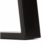 Consola de diseño en madera maciza de acacia y metal negro LANA (45x130 cm) (natural)