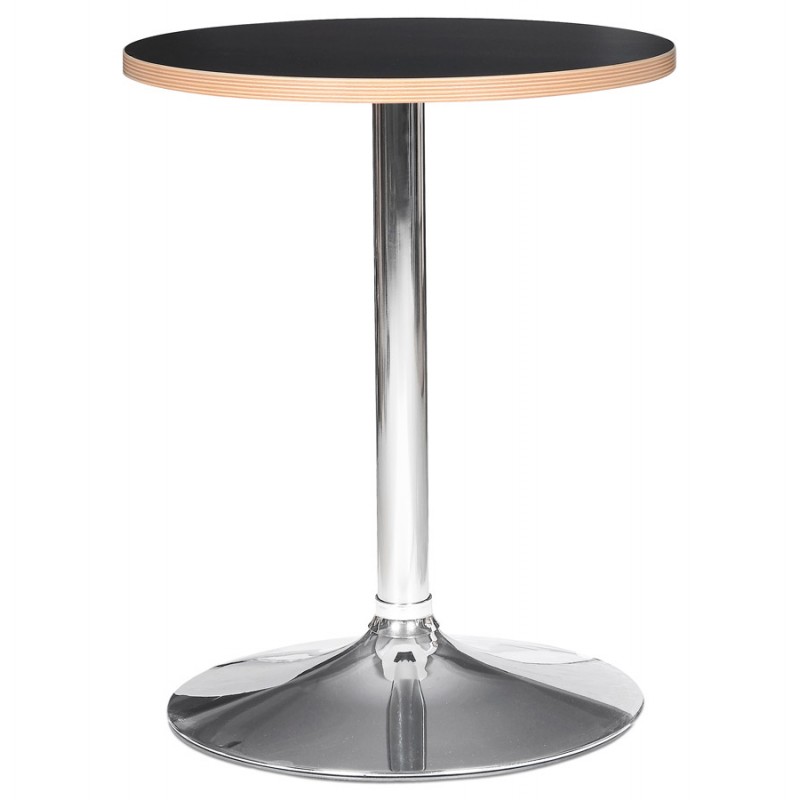 Pie de mesa de diseño redondo metal cromado MAYA (Ø 60 cm) (negro) - image 60834