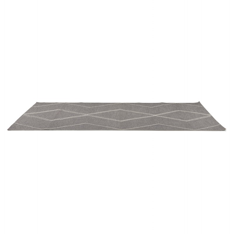 Rectangular design carpet in polypropylene YVAN (200x290 cm) (dark grey) - image 60874