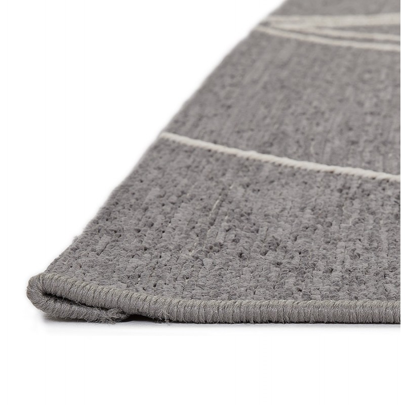 Rectangular design carpet in polypropylene YVAN (200x290 cm) (dark grey) - image 60877
