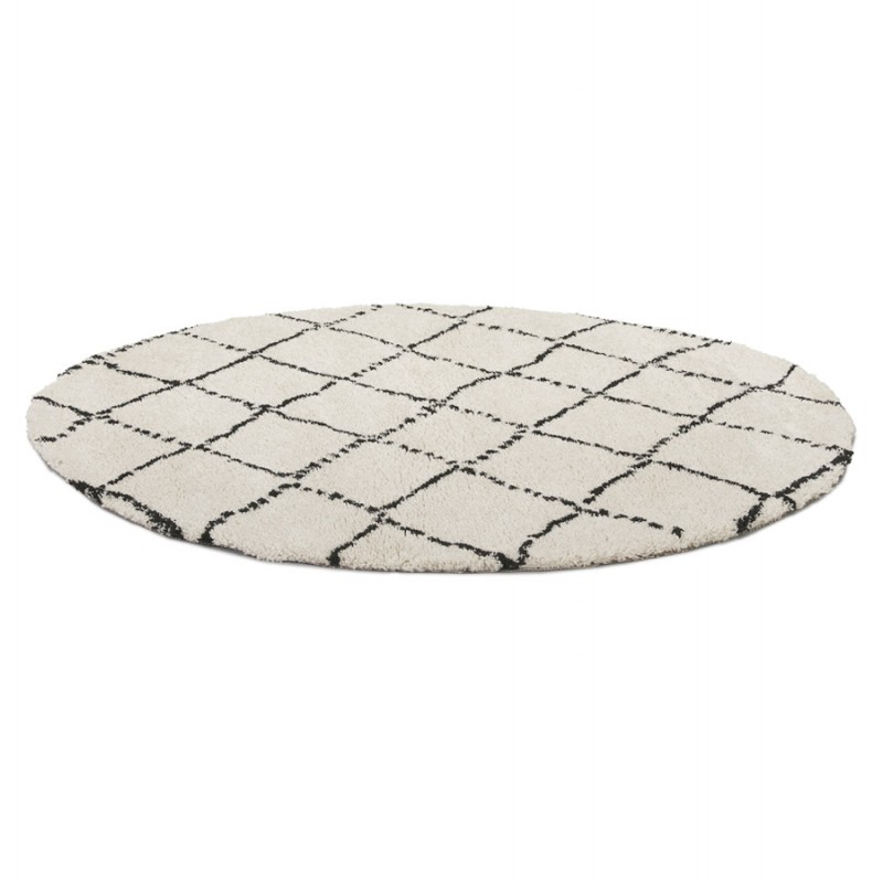 Berber round polypropylene design rug (Ø 200 cm) MAYA (beige) - image 60915