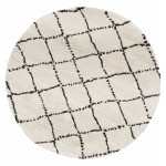 Berber round polypropylene design rug (Ø 160 cm) MAYA (beige)
