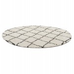 Berber round polypropylene design rug (Ø 160 cm) MAYA (beige)
