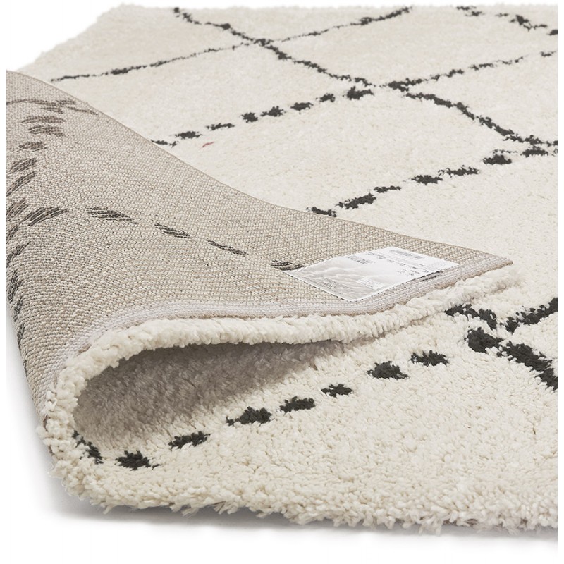 Berber rectangular design rug in polypropylene MAYA (200x290 cm) (beige) - image 60957