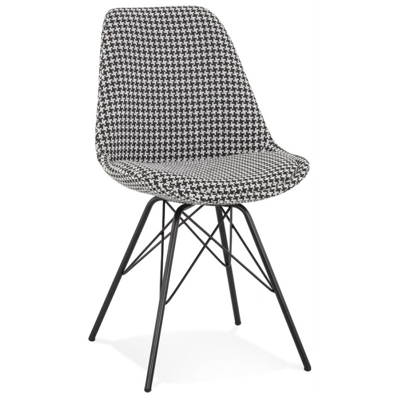 Design-Stuhl aus Stofffüßen Metall schwarz IZZA (Hahnenfuß) - image 61014