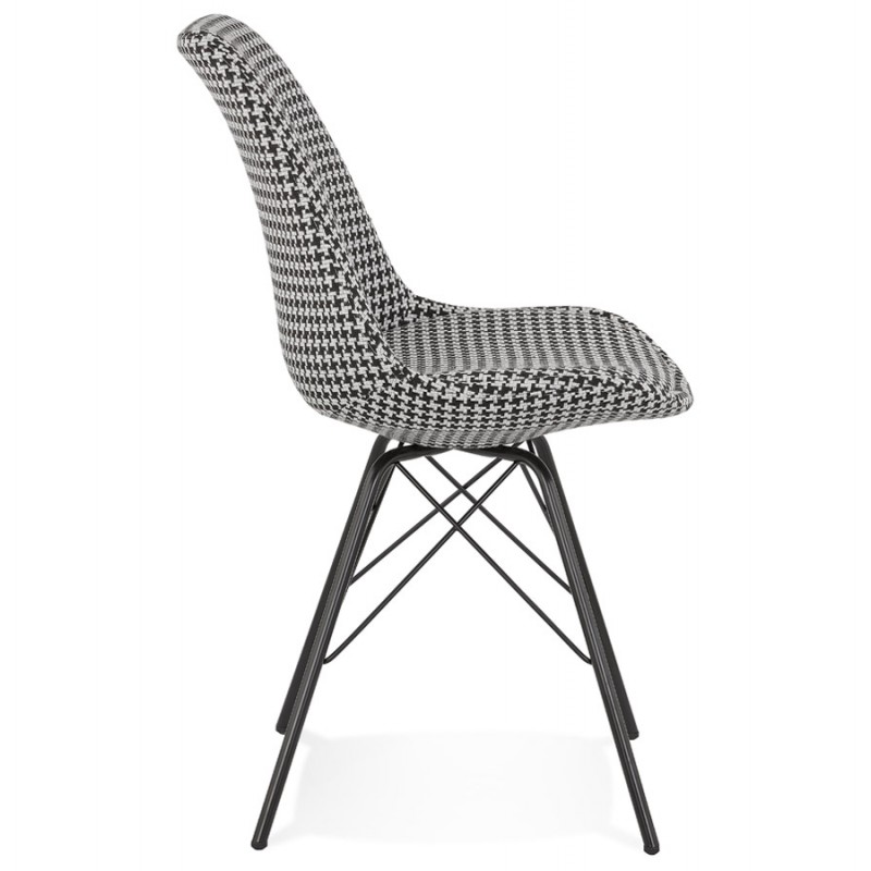 Design-Stuhl aus Stofffüßen Metall schwarz IZZA (Hahnenfuß) - image 61016