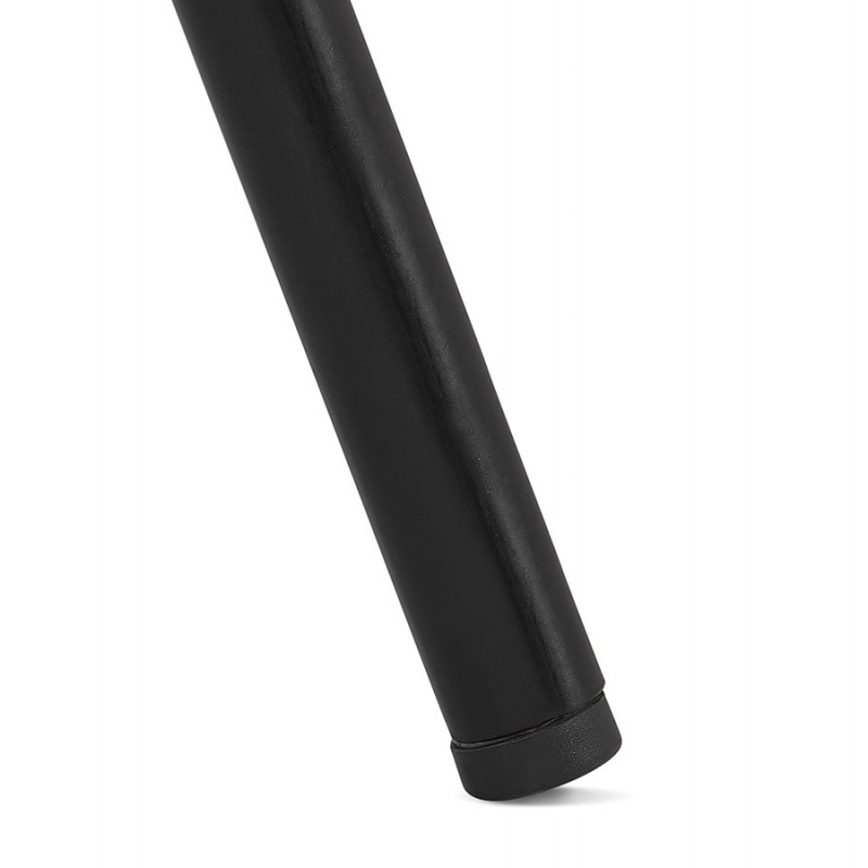 Chaise design en tissu velours pieds métal noirs IZZA (Moutarde) - image 61040