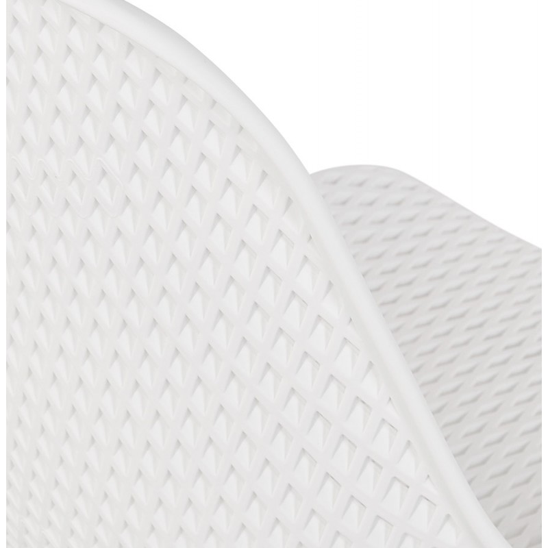 Silla de diseño en metal Pies interior-exterior metal blanco FOX (blanco) - image 61201