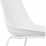 Chaise design en métal Intérieur-Extérieur pieds métal blanc FOX (blanc)