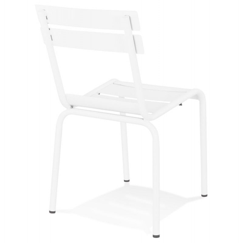 Retro and vintage stackable metal chair NAIS (white) - image 61242