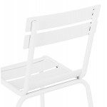 Retro and vintage stackable metal chair NAIS (white)