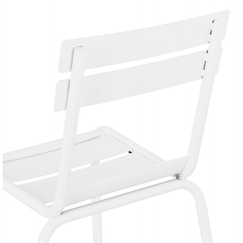Retro and vintage stackable metal chair NAIS (white) - image 61246