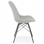 Industrial style chair in fabric and black legs DANA (grey)
