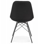 Industrial style chair in fabric and black legs DANA (black)