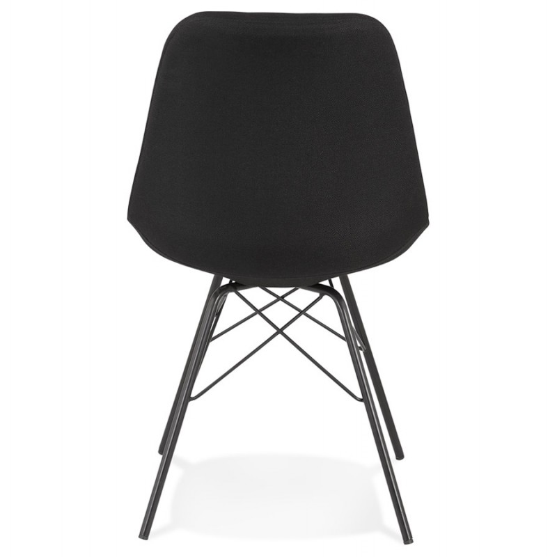 Industrial style chair in fabric and black legs DANA (black) - image 61280