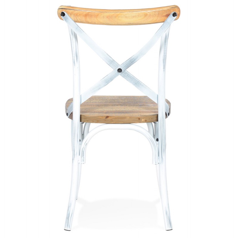 Chaise de cuisine en bois effet vieilli RANCH (naturel) - image 61359