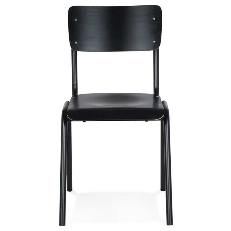 Kitchen chair in retro and vintage formica black feet MAYA (black) - image 61362