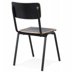 Kitchen chair in retro and vintage formica black feet MAYA (black)