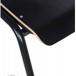 Kitchen chair in retro and vintage formica black feet MAYA (black)