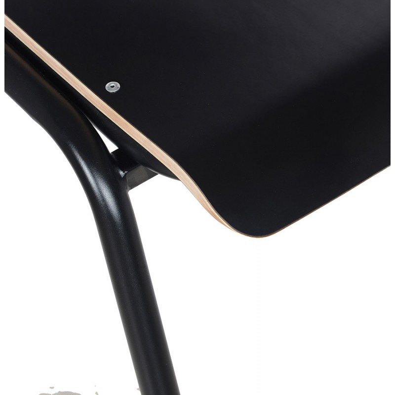 Chaise de cuisine en formica rétro et vintage pieds noirs MAYA (noir) - image 61366