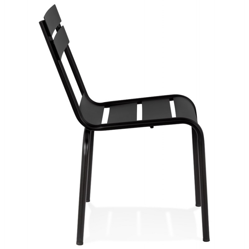 Chaise en métal rétro et vintage empilable NAIS (noir) - image 61371