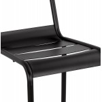 Stapelbarer Retro- und Vintage-Metallstuhl NAIS (schwarz)