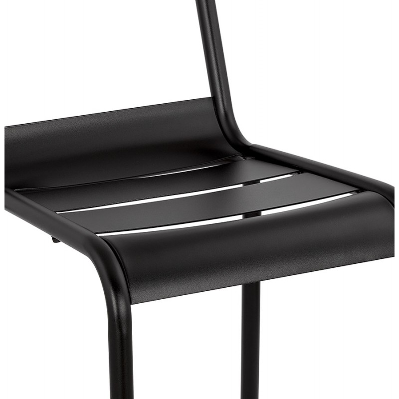 Chaise en métal rétro et vintage empilable NAIS (noir) - image 61375