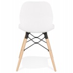 Chaise design scandinave EZRA (blanc)