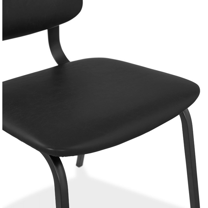 Chaise vintage et industrielle pieds noirs CYPRIELLE (noir) - image 61409