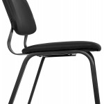 Chaise vintage et industrielle pieds noirs CYPRIELLE (noir)