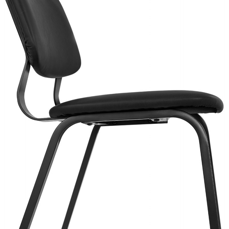 Chaise vintage et industrielle pieds noirs CYPRIELLE (noir) - image 61410