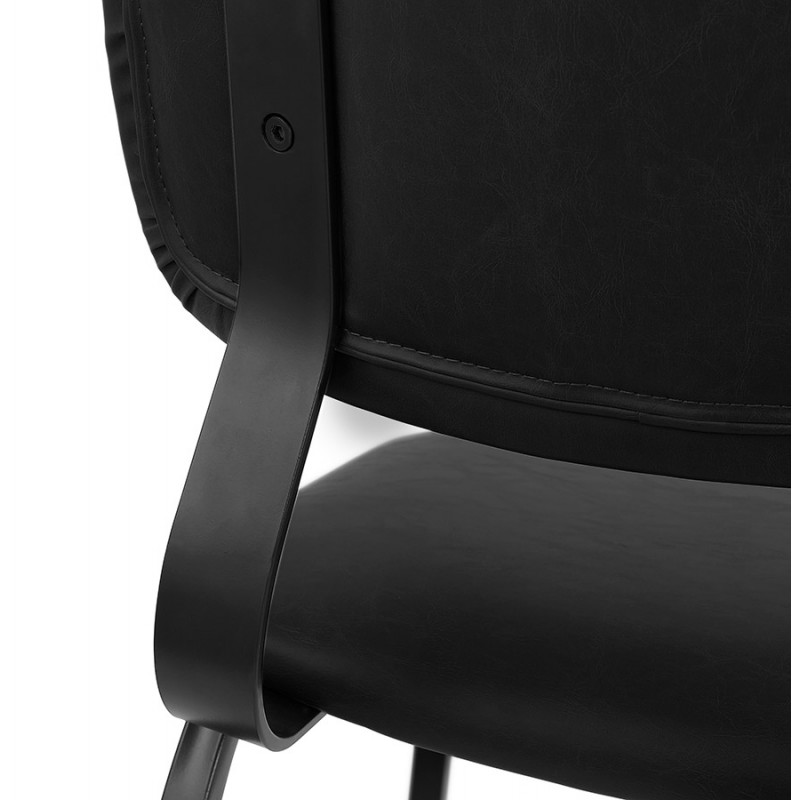 Chaise vintage et industrielle pieds noirs CYPRIELLE (noir) - image 61411