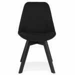 Design chair fabric feet wood black NAYA (black)