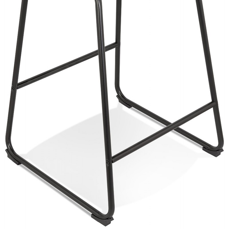 Vintage bar stool in black metal foot fabric MALIOU (Hen's foot) - image 61563