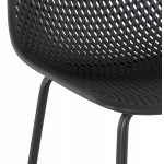 Snack stool mid-height metal Indoor-Outdoor feet metal MAXENCE MINI (black)