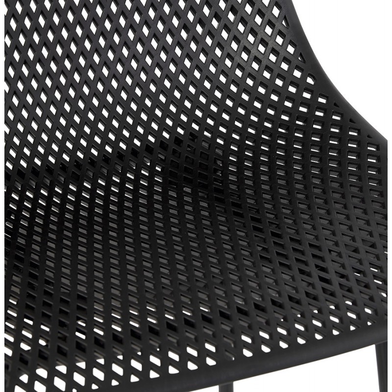 Snack stool mid-height metal Indoor-Outdoor feet metal MAXENCE MINI (black) - image 61798