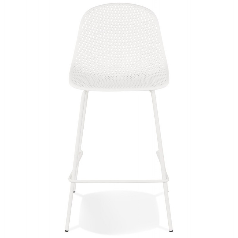Snack stool mid-height metal Indoor-Outdoor feet metal MAXENCE MINI (white) - image 61820
