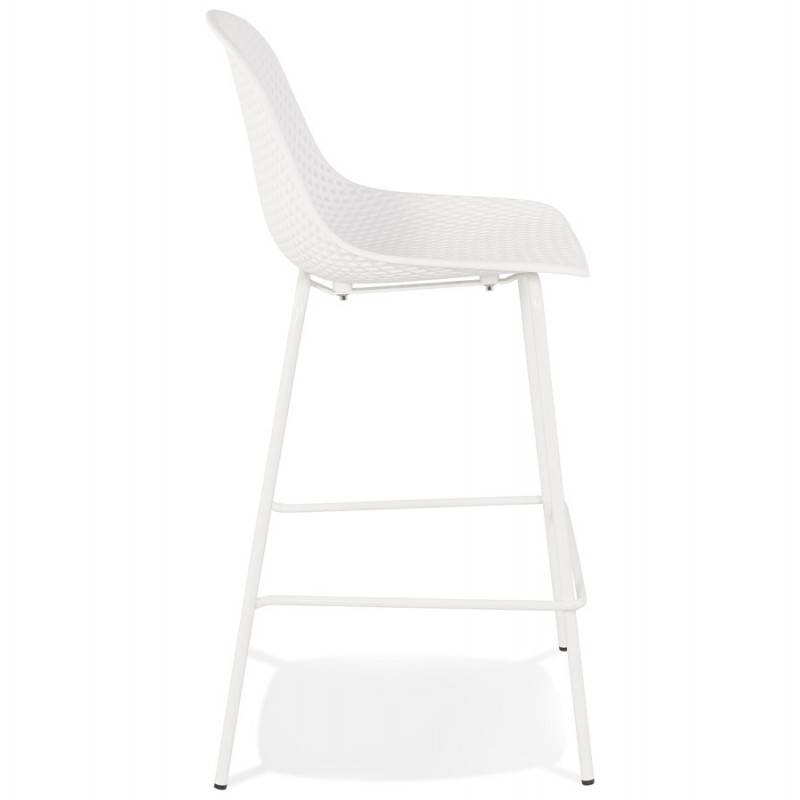 Snack stool mid-height metal Indoor-Outdoor feet metal MAXENCE MINI (white) - image 61821
