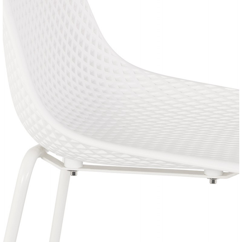 Snack stool mid-height metal Indoor-Outdoor feet metal MAXENCE MINI (white) - image 61828