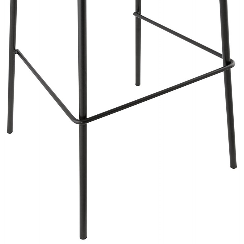 Snack stool mid-height industrial feet black metal JACQUES MINI (brown) - image 61859