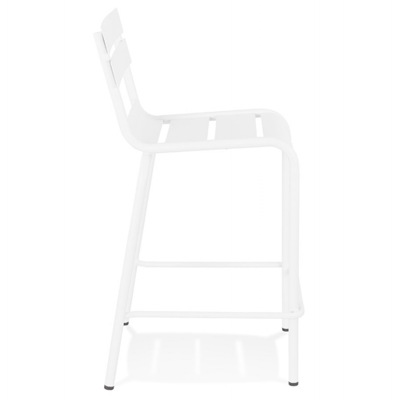 Snack stool mid-height industrial feet metal white RONY MINI (white) - image 61873