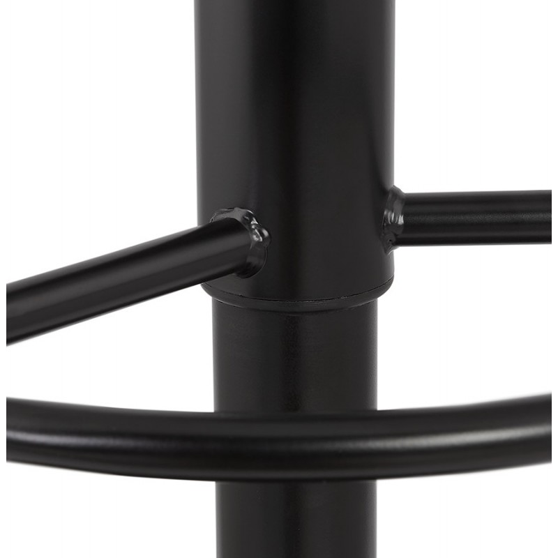 Tabouret de bar réglable rotatif et vintage et pied métal noir PILOU (gris) - image 61896