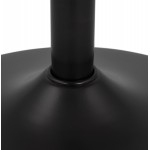 Sgabello da bar rotante e vintage regolabile e piedino in metallo nero PILOU (grigio)