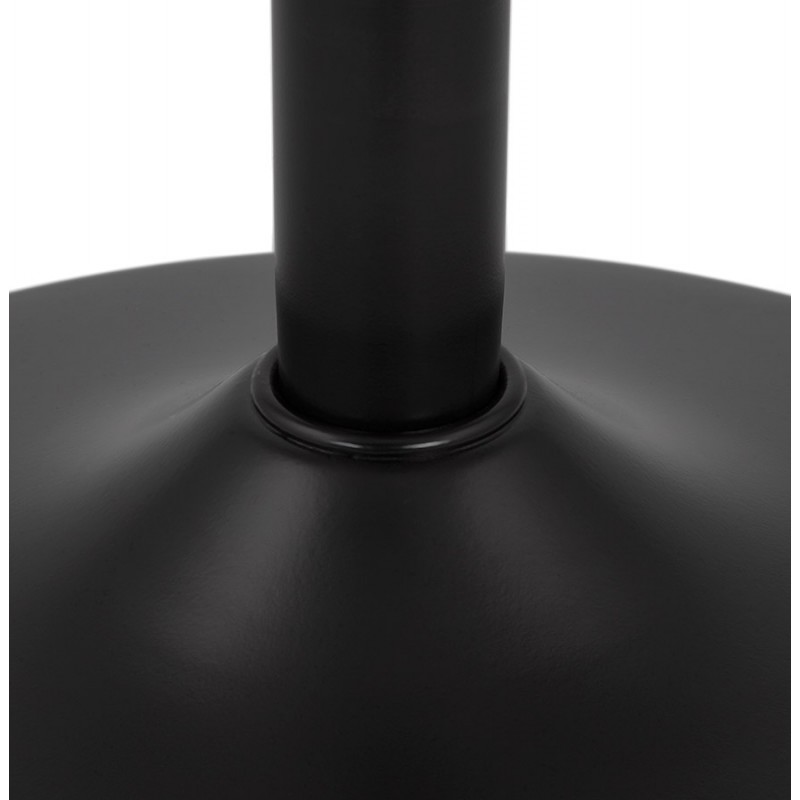 Taburete de barra giratoria y vintage ajustable y pie de metal negro PILOU (gris) - image 61898