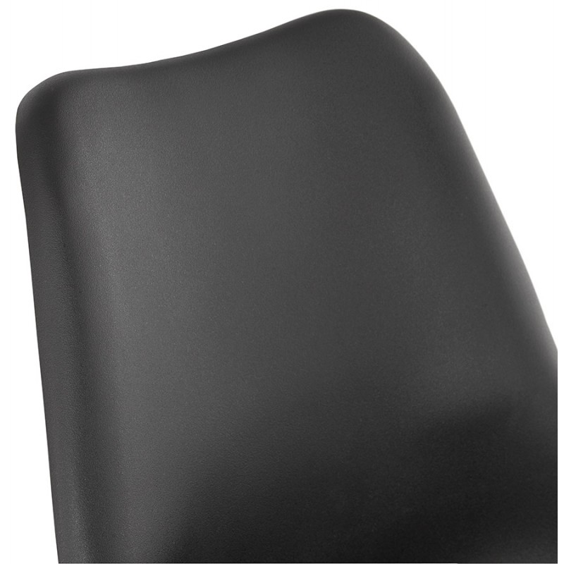 Taburete de barra giratoria y vintage ajustable y pie de metal negro PILOU (negro) - image 61910