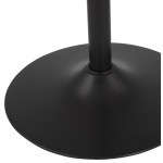Taburete de barra giratoria y vintage ajustable y pie de metal negro PILOU (negro)